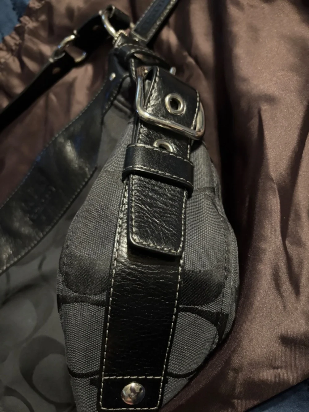 Coach Signature Black Hobo